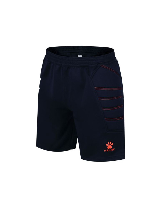 Calça Goleiro de Futebol Kelme Goalkeeper Short Zamora Homem Marinho