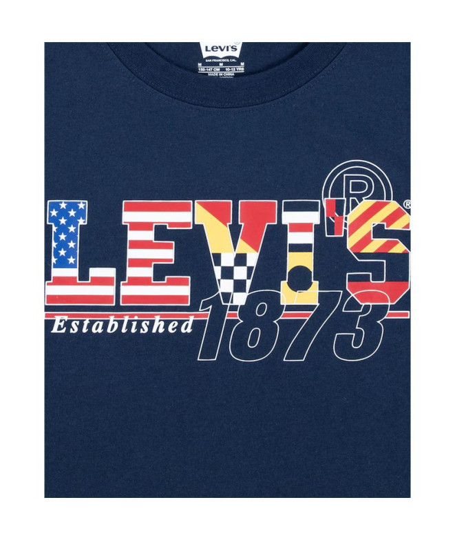 Camiseta Levi's Lvb Cast Off Menino Dress Blues