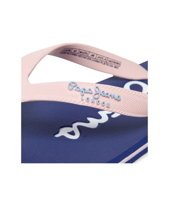 Tongs Pepe Jeans Bay Beach Brand Femme Rose Pâle