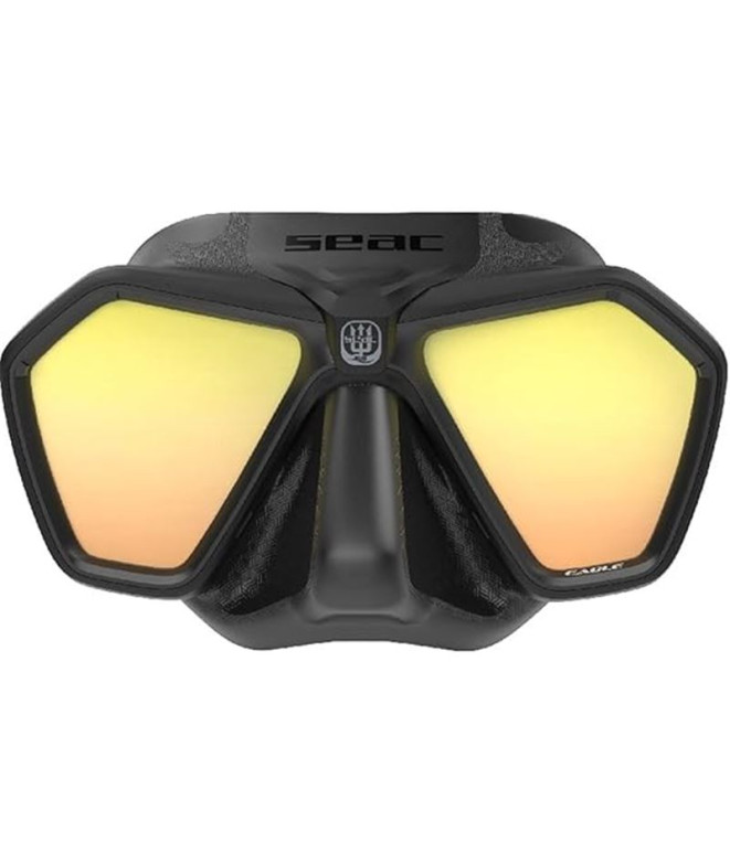 Máscara de buceo Seac Maschera Eagle S/Bl Ls Negro/Amarillo