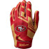 Luvas de Futebol Americano Wilson Ad Nfl Stretch Fit Sf Vermelho/Dourado