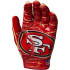Luvas de Futebol Americano Wilson Ad Nfl Stretch Fit Sf Vermelho/Dourado