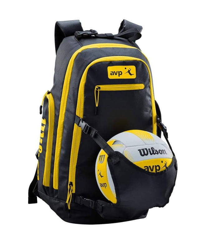 Mochila de Voleibol Wilson Avp Backpack Ye Negro/Amarillo