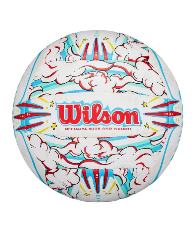 Bola de Voleibol Wilson Graffiti Peace Vb Novo Branco Azul