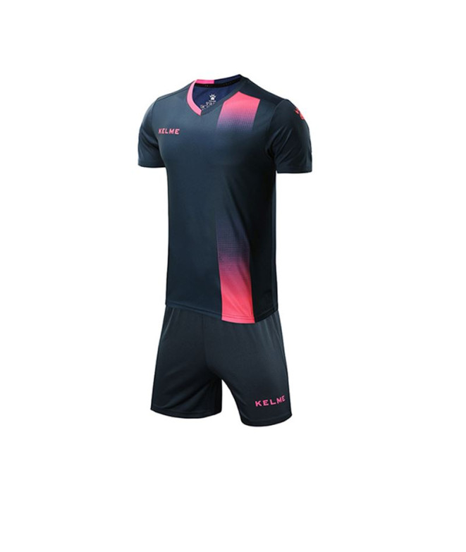 Ensemble de Football Kelme Set S/S Alicante Enfant Bleu Foncé-Rose Néon