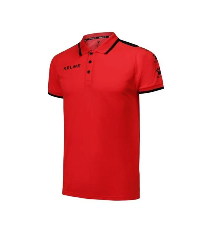 Polo de Football Kelme Polo S/S Lince Enfant Rouge-Noir