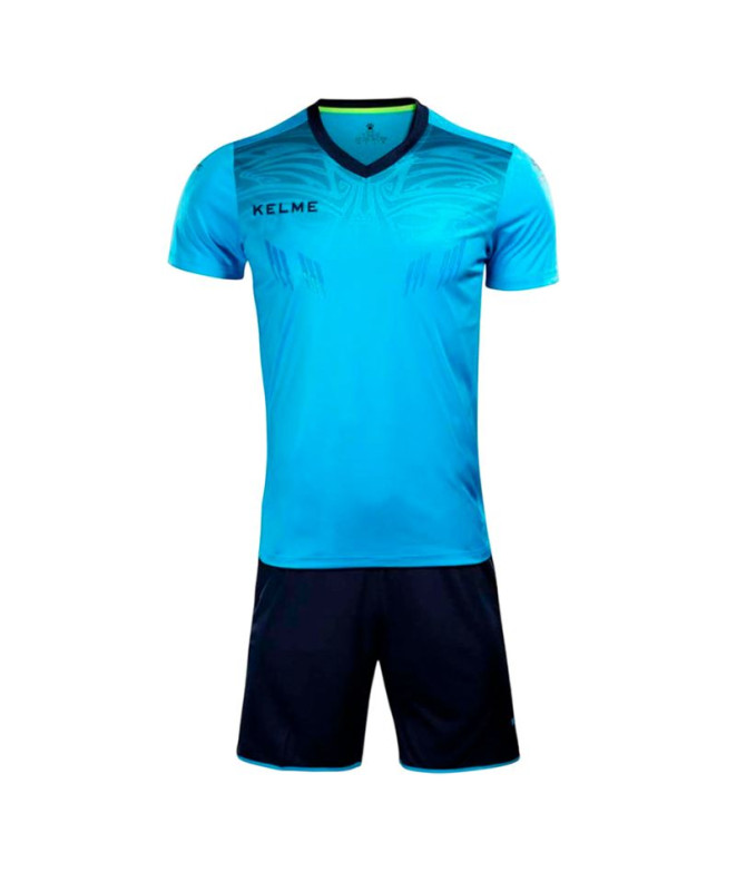 Conjunto de Fútbol Kelme Set M/C Portero Zamora Hombre Azul Cielo-Azul Oscuro
