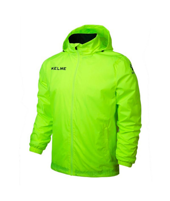 Chubasquero de Fútbol Kelme Rain Street Infantil Verde Neon