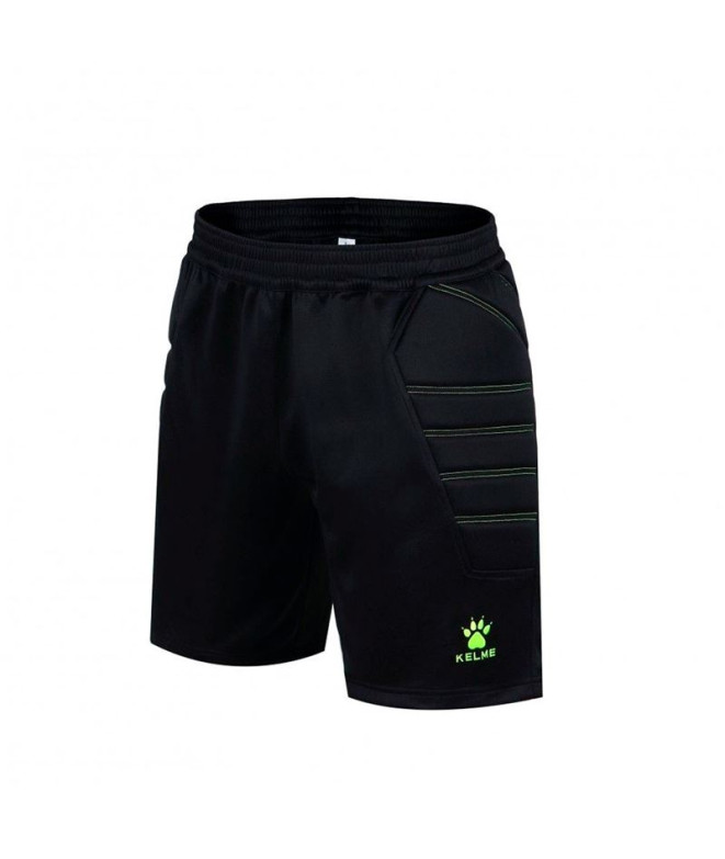 Pantalón Portero de Fútbol Kelme Goalkeeper Short Zamora Hombre Negro-Lima