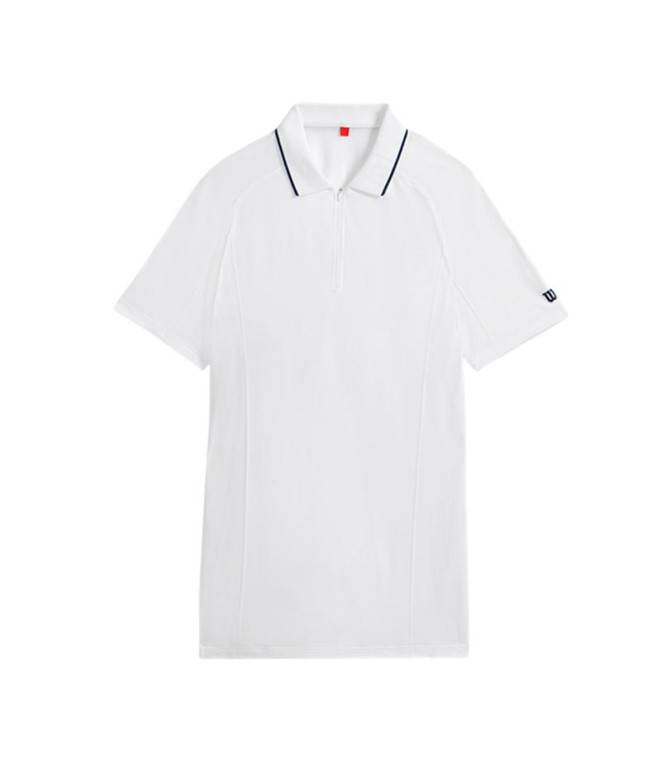 Polo de Pádel Wilson Team Seamless 2.0 Br White Homme