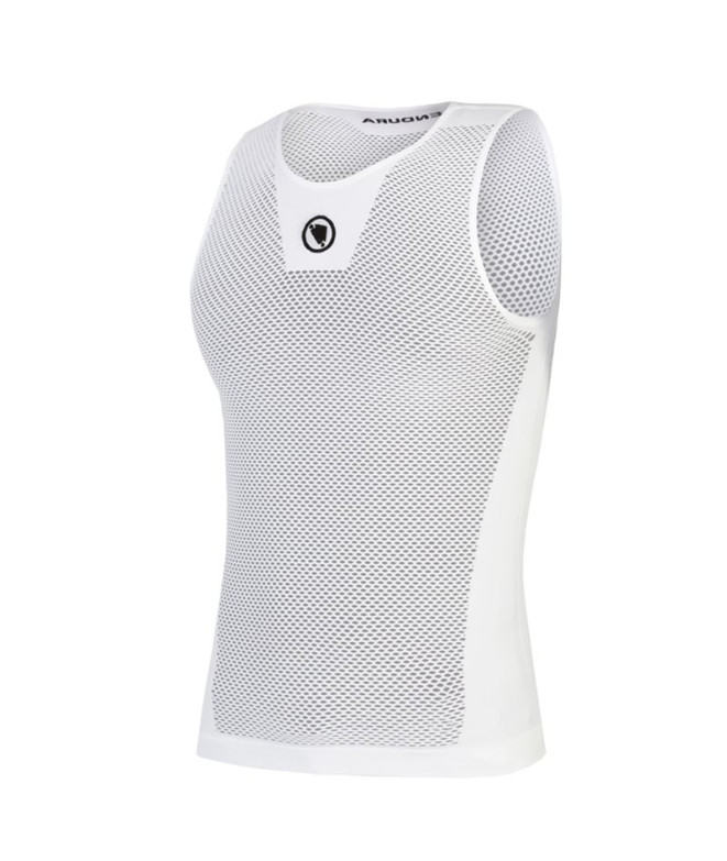 Camiseta de Ciclismo Endura Fishnet Baselayer II Wh Hombre Blanco