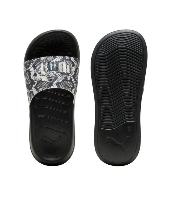 Chinelos Puma Popcat 20 Snake Chic, Preto, Mulher