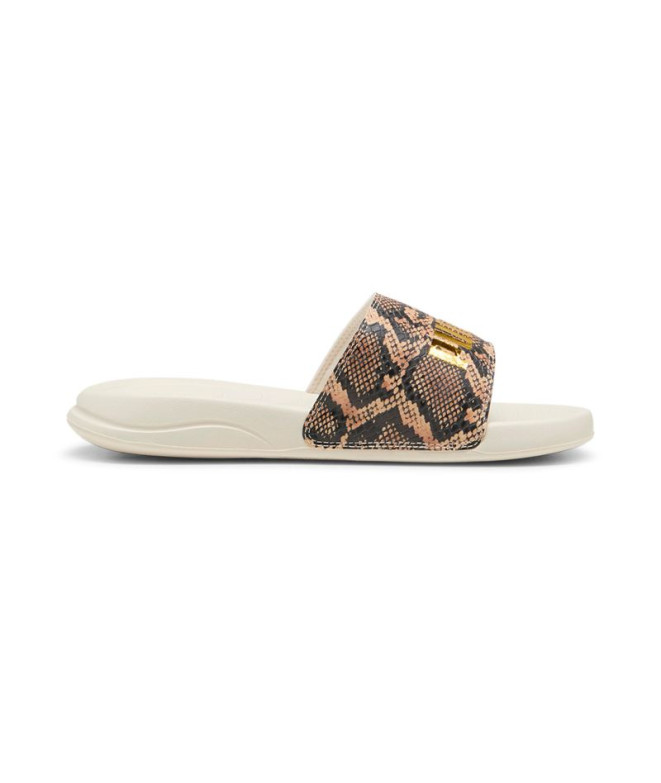 Chanclas Puma Popcat 20 Snake Chic,Alpine Snow Gol, Mujer
