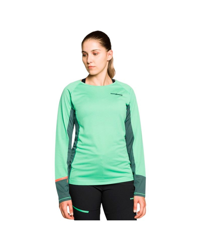 Camiseta Trangoworld Sardala Mujer Verde/Verde Oscuro
