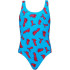 Maillot de bain Puma Swim Filles Maillot de Bain Imprimé 1P Enfant Bleu / Rouge Brillant