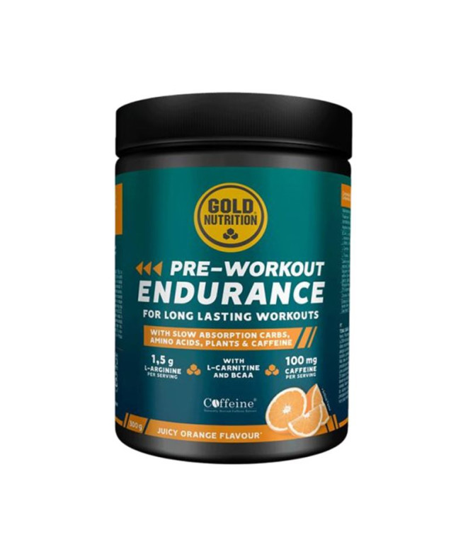 Pré-Workout Gold Nutrition Endurance Orange - 300 G