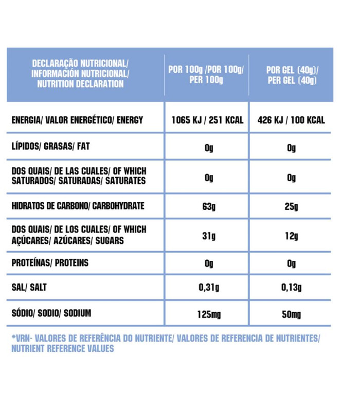 Gel Gold Nutrition Energia Gel Frutas...