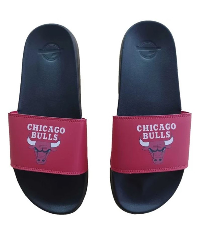 Chanclas Islide Chicago Bulls Blk Two Tone