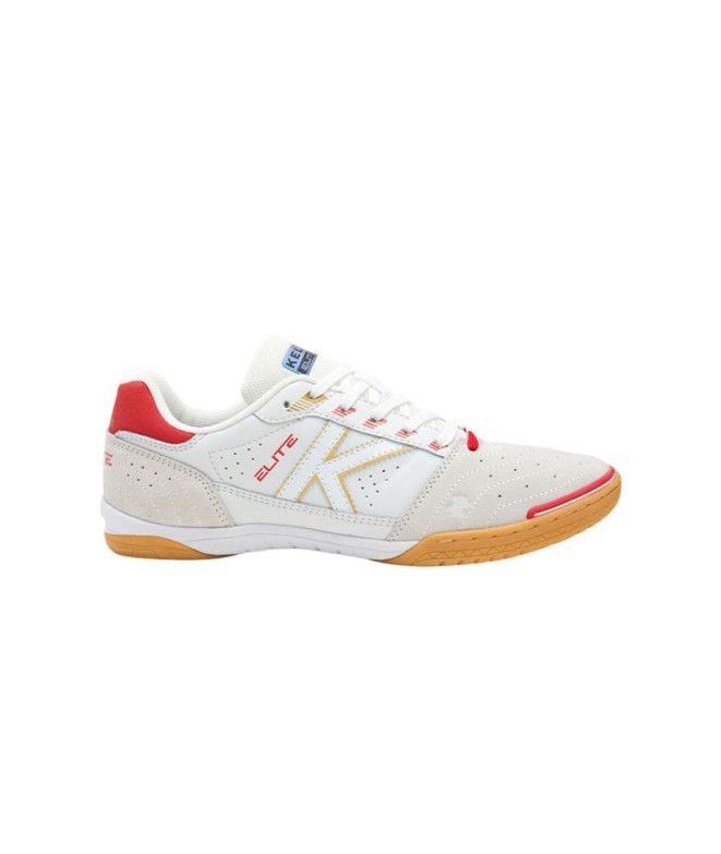 Chaussures de Futsal Kelme Elite Blanc et Rouge Foncé