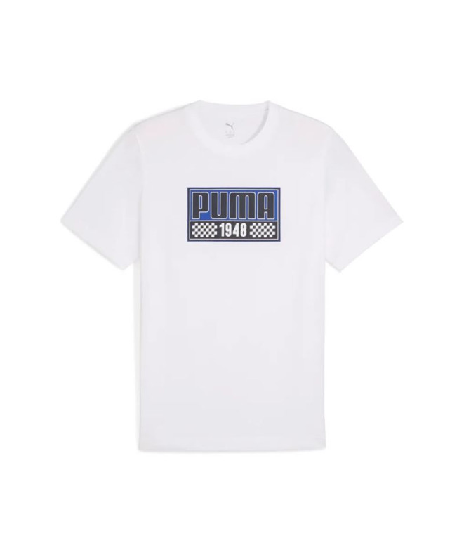 T-shirt Puma Graphics Moto Sport, Blanc Homme