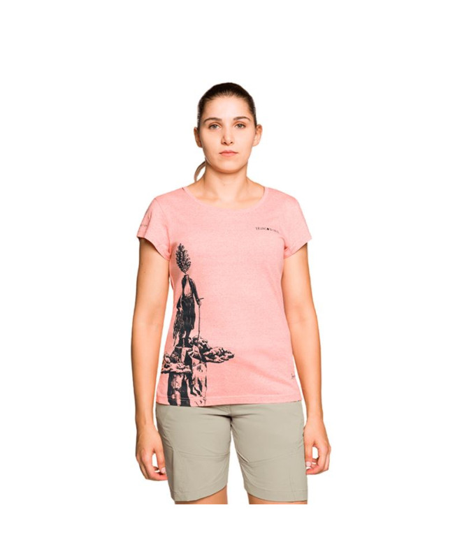 Camiseta Trangoworld Pinea Mulher Coral