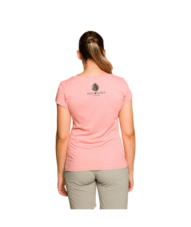T-shirt Trangoworld Pinea Femme Corail