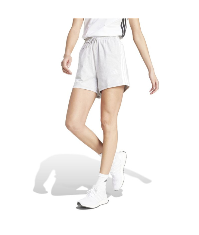 Calça adidas 3 Bandas Sj Sho Mulher Cinza/Branco