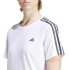 Camiseta de Running adidas Own The Run 3 Bandas Mulher Branco