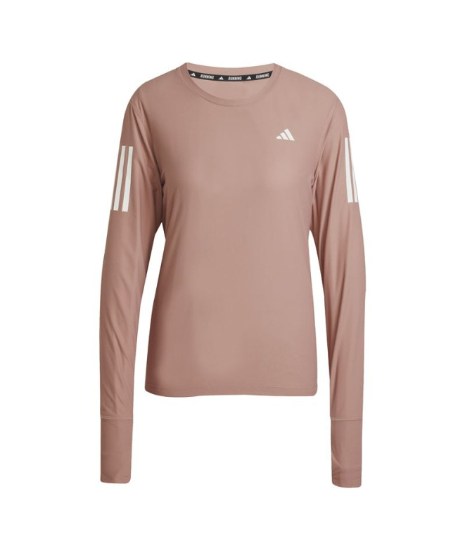 Camiseta de Running adidas Own the Run Ls Mulher Rosa