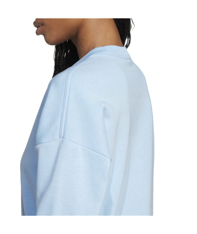 Sweat adidas Lin French Terry Swt Femme Bleu/Blanc