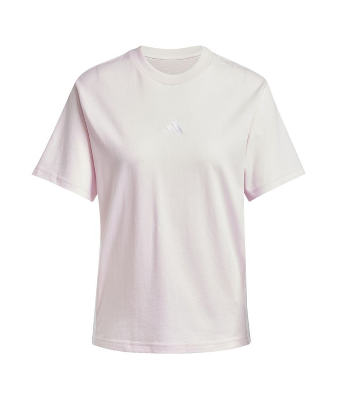 Camiseta adidas 3Bandas Sj Mujer Rosa