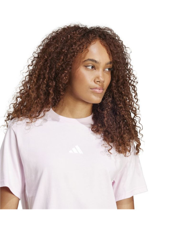 Camiseta adidas 3Bandas Sj Mulher Rosa
