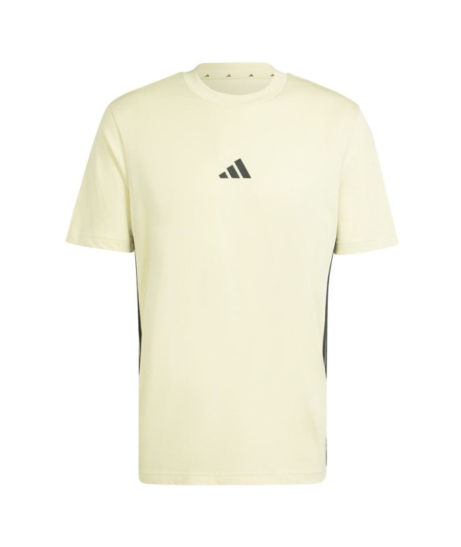 Camiseta adidas 3 Bandas Sj Hombre Azul Menta/Negro