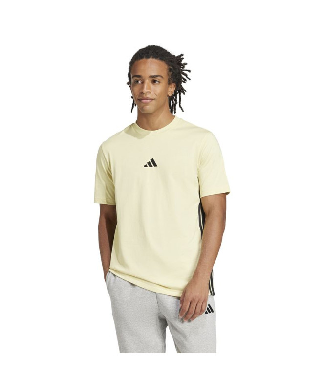 Camiseta adidas 3 Bandas Sj Homem Azul Menta/Preto