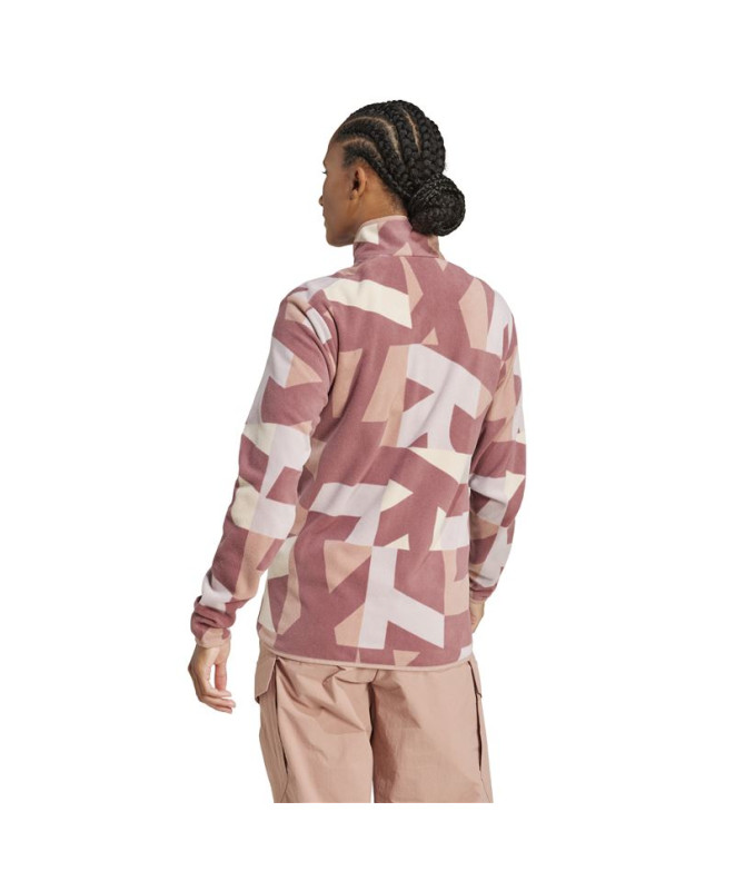 Polar de Montagne adidas Mt Aop Fz Fl Femme Beige