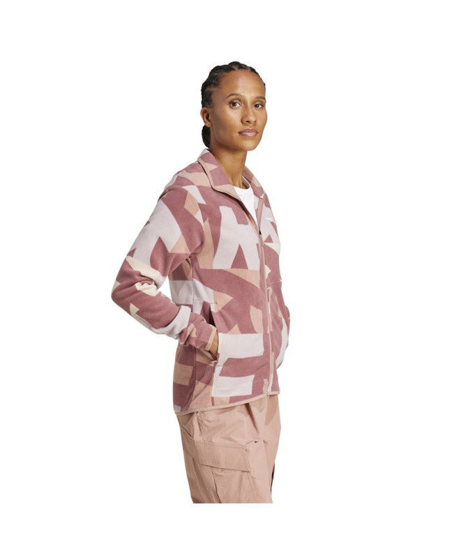 Polar de Montagne adidas Mt Aop Fz Fl Femme Beige