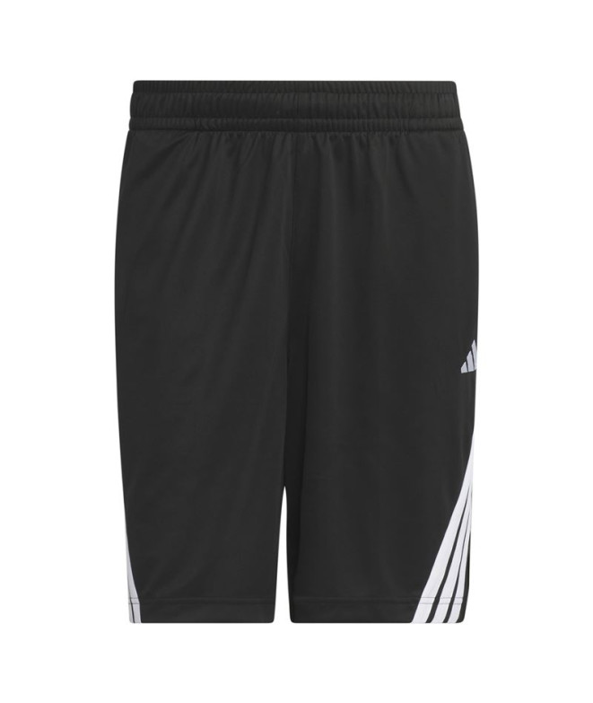 Pantalones de Baloncesto adidas 3 Bandas Hombre Negro/Blanco
