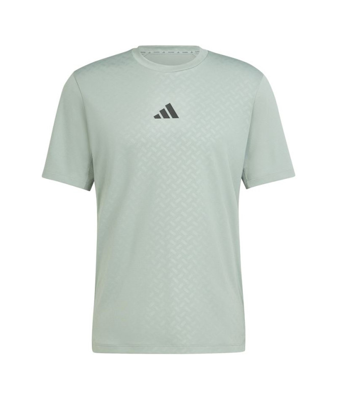 Camiseta de Fitness adidas Power 3Bandas Homem Verde