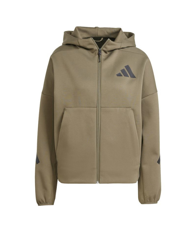 Sweat Adidas Z.N.E. Fz Femme Vert Foncé
