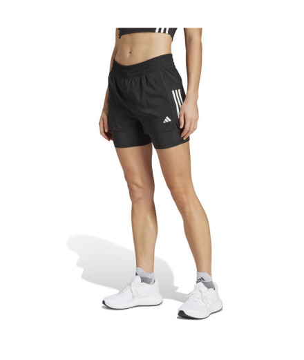 Calça de Running adidas Own the Run 2In1 Mulher Preto 2