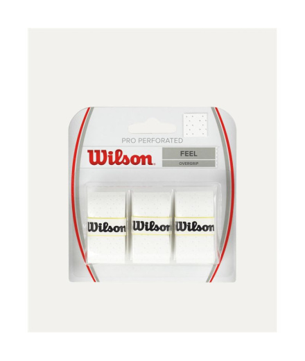 Overgrip de Tennis Wilson Pro Perforated Blanc