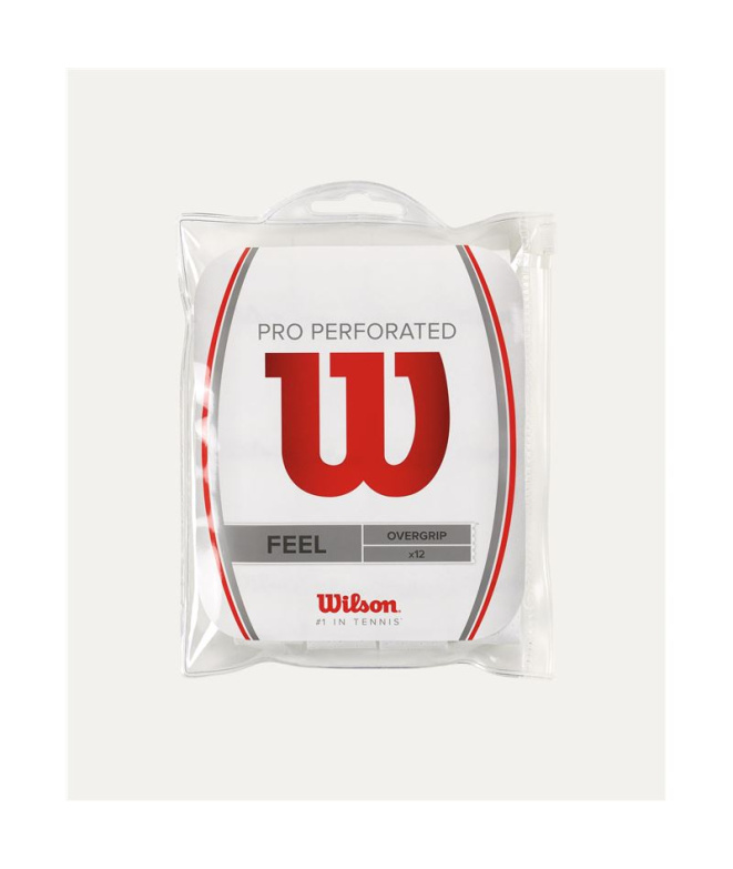 Overgrip de Tennis Wilson Pro Perf 12Pk Blanc