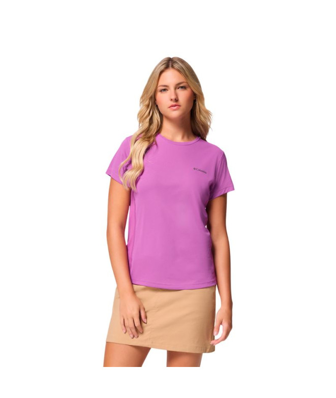 Camiseta de Montaña Columbia Zero Rules™ Light Ss Crew Mujer Morado