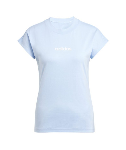 Camiseta adidas Lin Sj Mulher Azul/Branco
