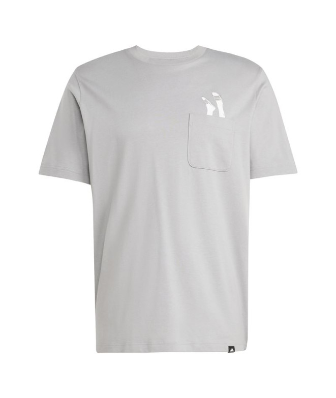 Camiseta adidas Slide Pkt Hombre Gris