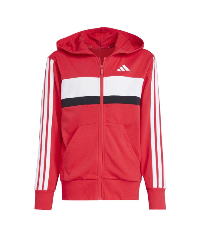 Chandal adidas 3Bandas Tib French Terry Ts Infantil Rubpur/Branco
