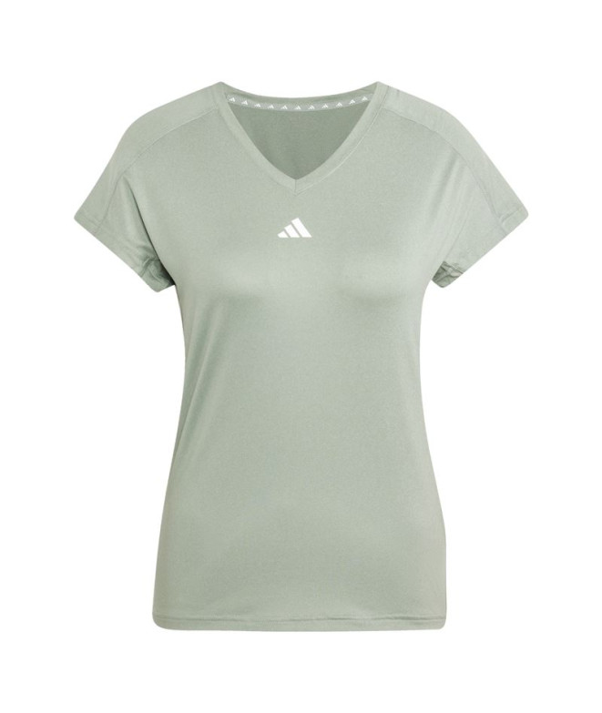 Camiseta de Fitness adidas We Min Mujer Verde/Blanco