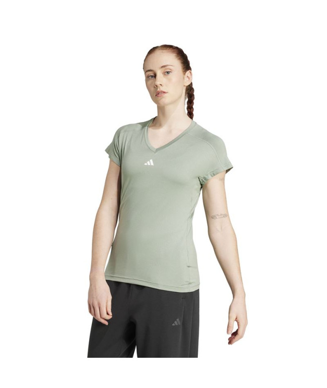 T-shirt de Fitness adidas We Min Femme Vert/Blanc