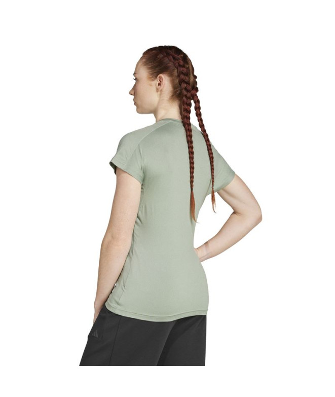 T-shirt de Fitness adidas We Min Femme Vert/Blanc