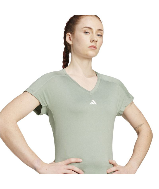 T-shirt de Fitness adidas We Min Femme Vert/Blanc